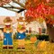 4 Pieces of Fall Outdoor Decorations Scarecrow Yard Stake Thanksgiving. Scarecrow Pumpkin Porch Sign with Stake Fall Yard Decor Autumn Harvest Garden Sign for Outdoor Lawn Decorations (32.28 x 10.47 inches)